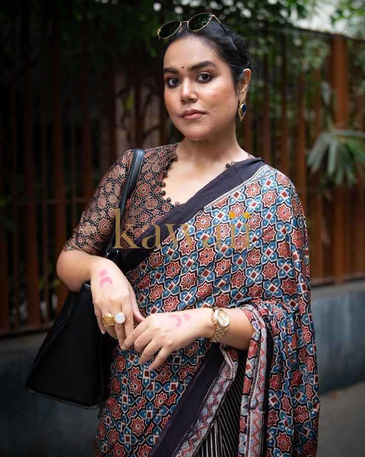 Taamara Ajrakh Saree | SHOBITAM