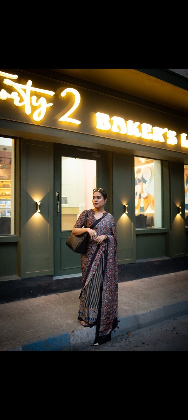 Taamara Ajrakh Saree | SHOBITAM