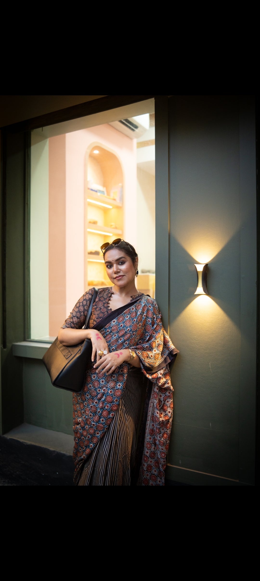 Taamara Ajrakh Saree | SHOBITAM