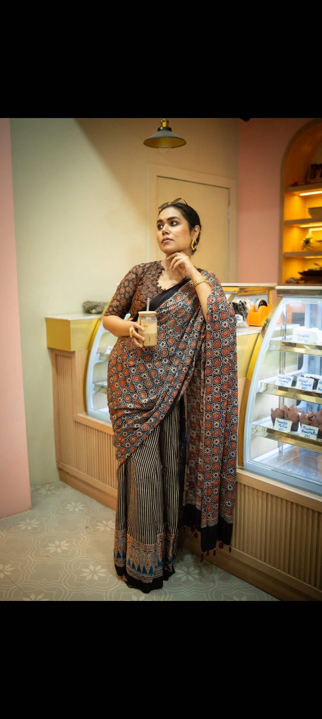 Taamara Ajrakh Saree | SHOBITAM