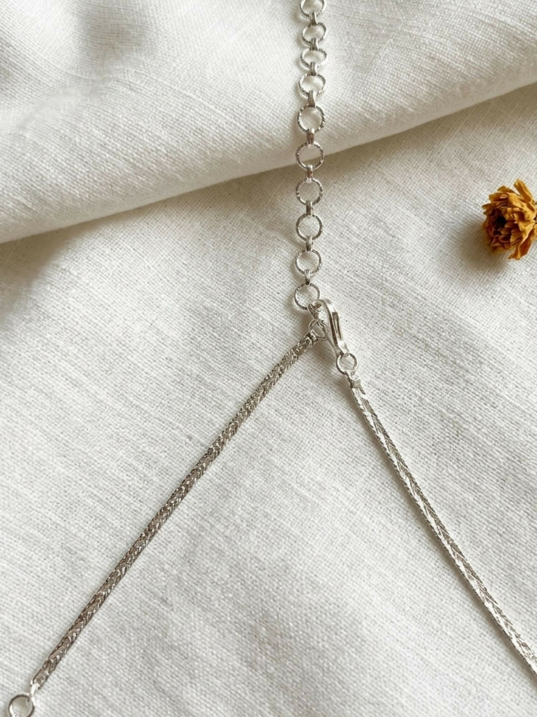 Finely Crafted Silver Plated American Diamond Necklace Set | SHOBITAM