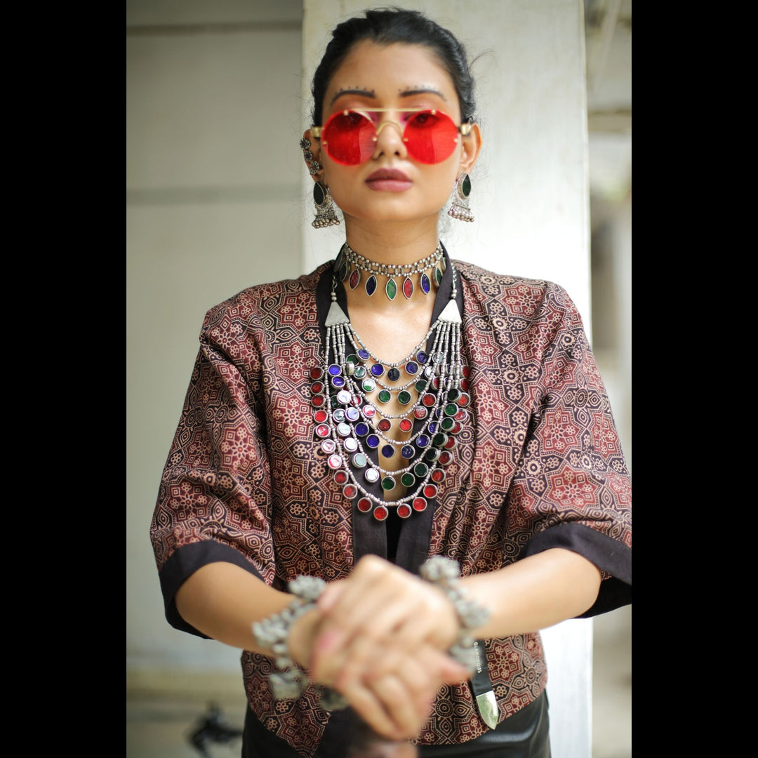 Rajasthani Glasswork Necklace | SHOBITAM