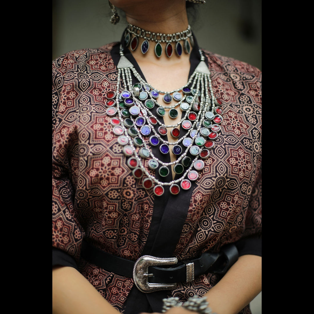 Rajasthani Glasswork Necklace | SHOBITAM
