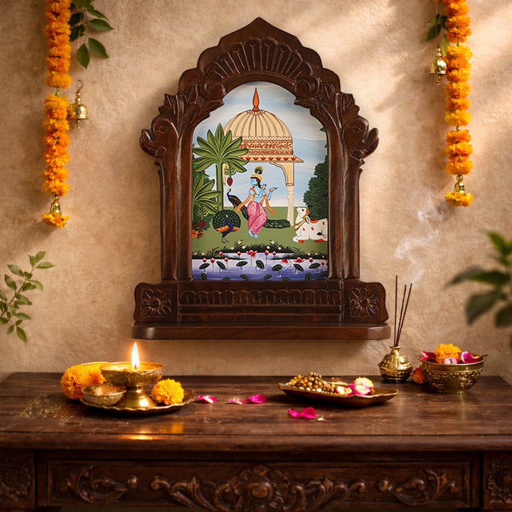 Bhakti Wall Mounted Temple - Lord Krishna