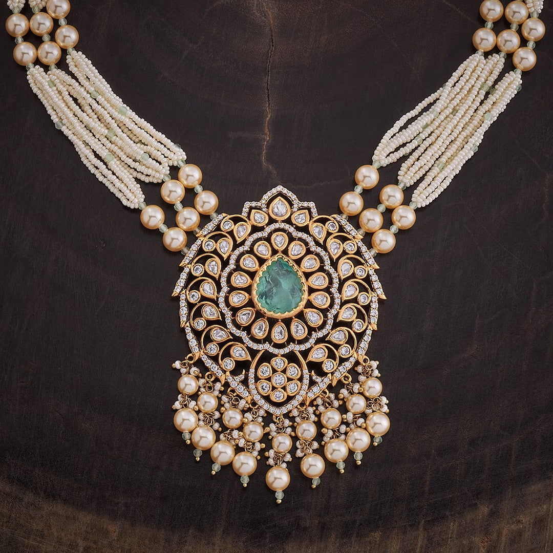 Multistrand Pearl and Kundan Necklace Set Stones and Beads With Variants