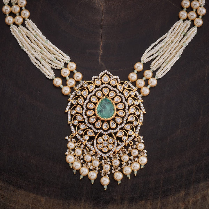 Multistrand Pearl and Kundan Necklace Set Stones and Beads With Variants