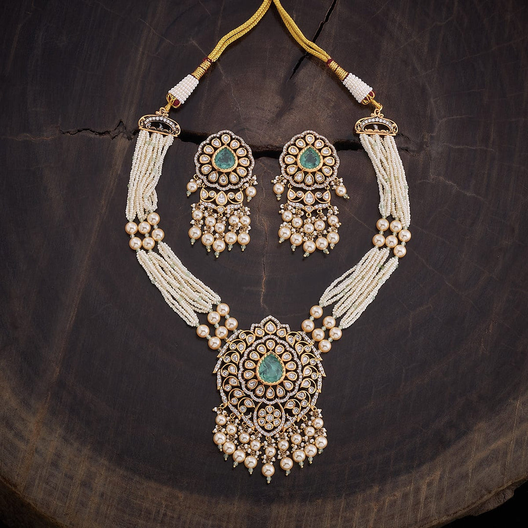 Multistrand Pearl and Kundan Necklace Set Stones and Beads With Variants