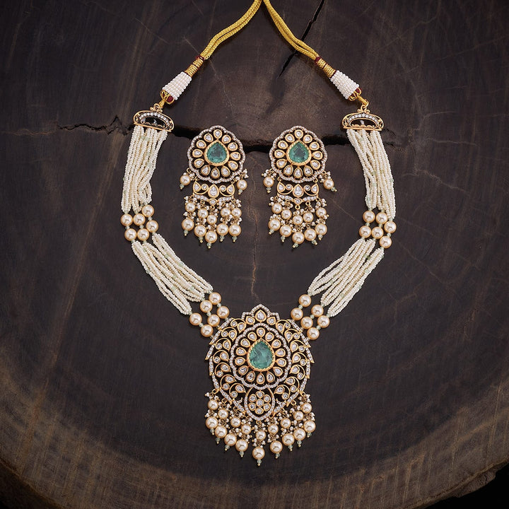 Multistrand Pearl and Kundan Necklace Set Stones and Beads With Variants