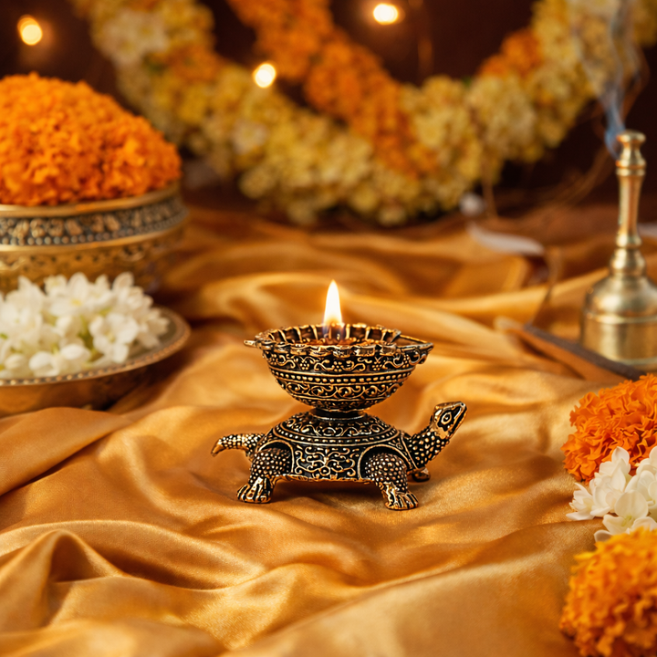 Kurma Avatar Tortoise Jyoti Brass Diya