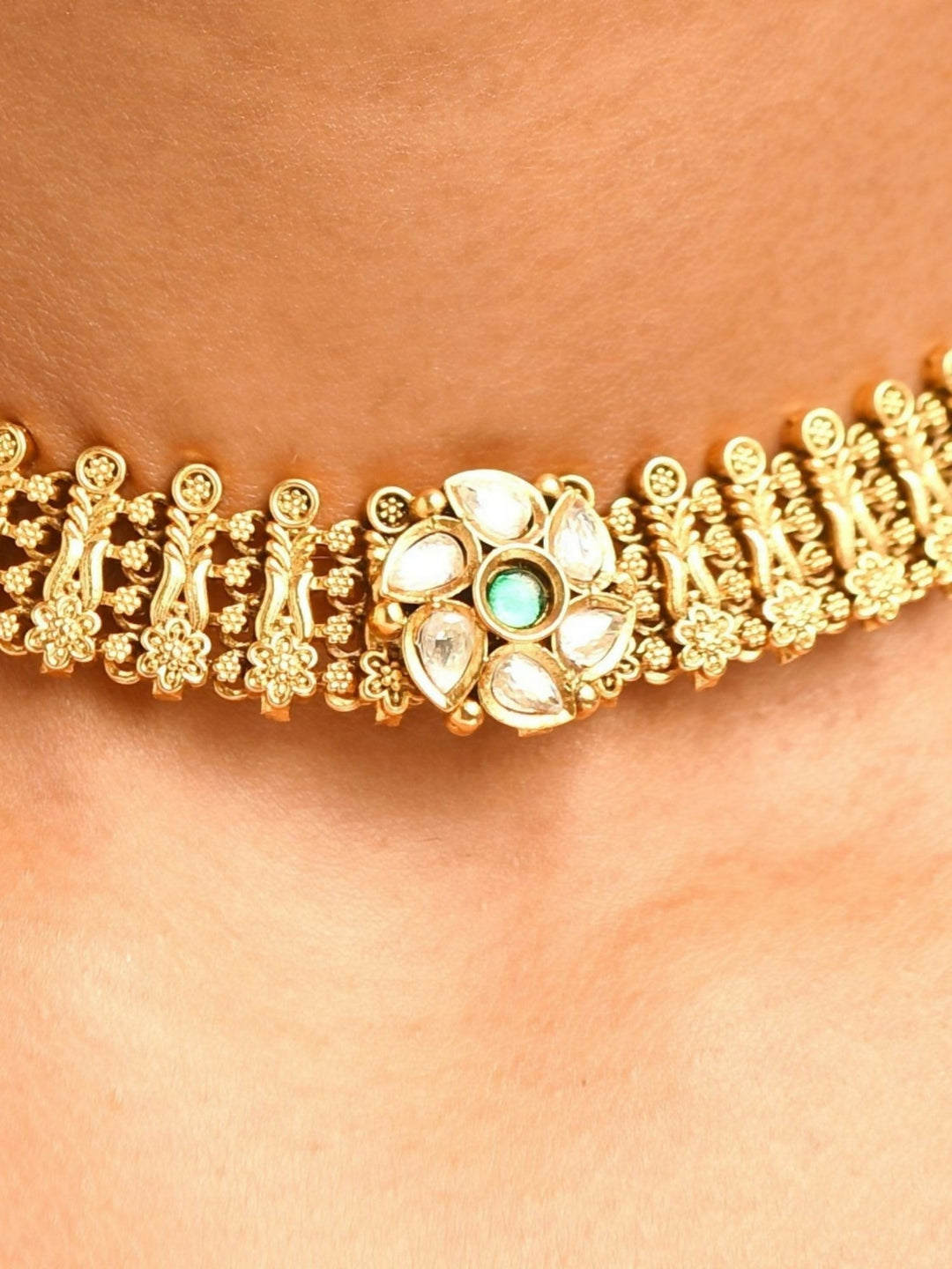 Premium designer choker necklace Set | SHOBITAM
