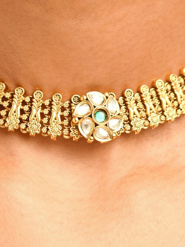 Premium designer choker necklace Set | SHOBITAM