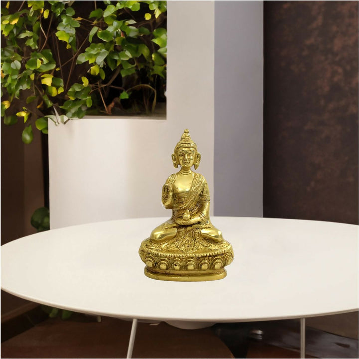 BRASS BUDDHA IDOL 5*3*2 | SHOBITAM