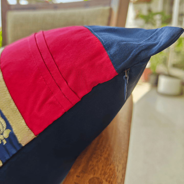 Lazulli Red/Navy Cushion Cover | SHOBITAM