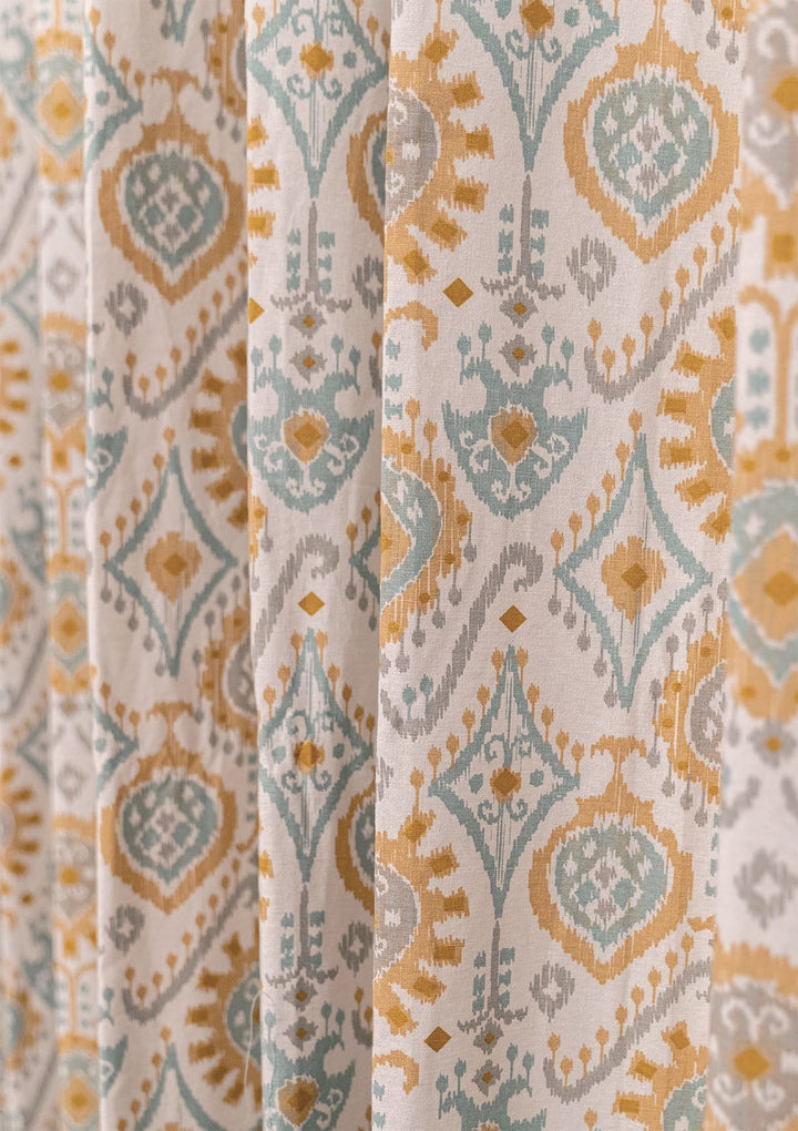 Laya 100% Cotton Printed Curtain for living room & bedroom - Light Reduction - Multicolor - Single Piece | SHOBITAM
