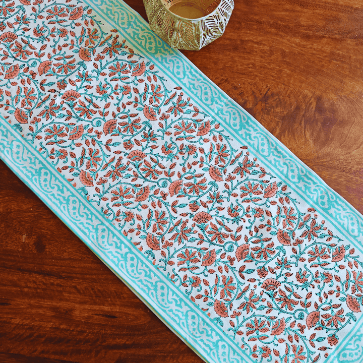 Patjhad Table Runner, 100% cotton, 13" X 72" | SHOBITAM