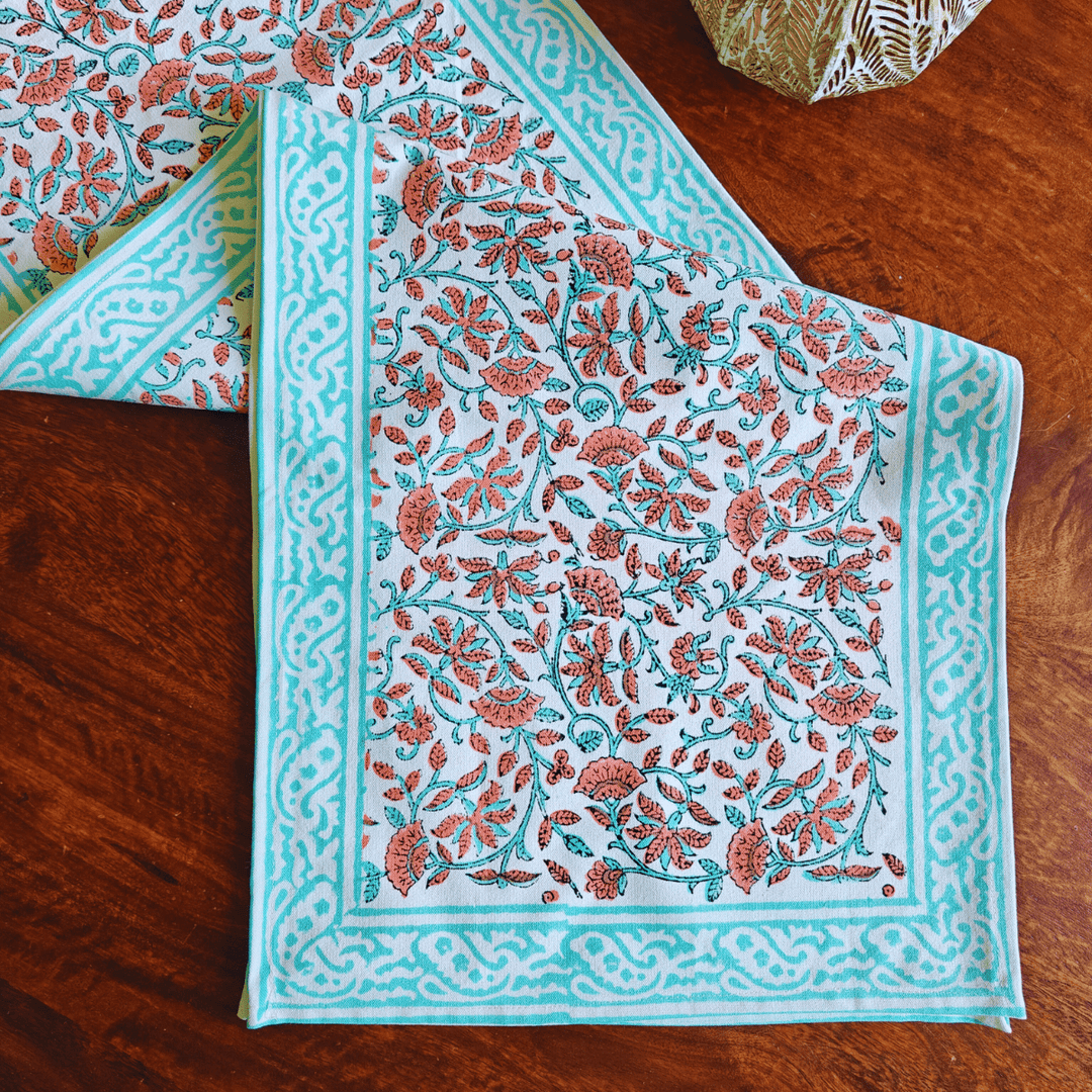 Patjhad Table Runner, 100% cotton, 13" X 72" | SHOBITAM