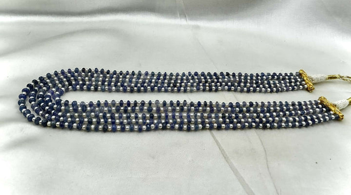 Heart of the Ocean: 5 layer Natural Tanzanite Necklace | SHOBITAM