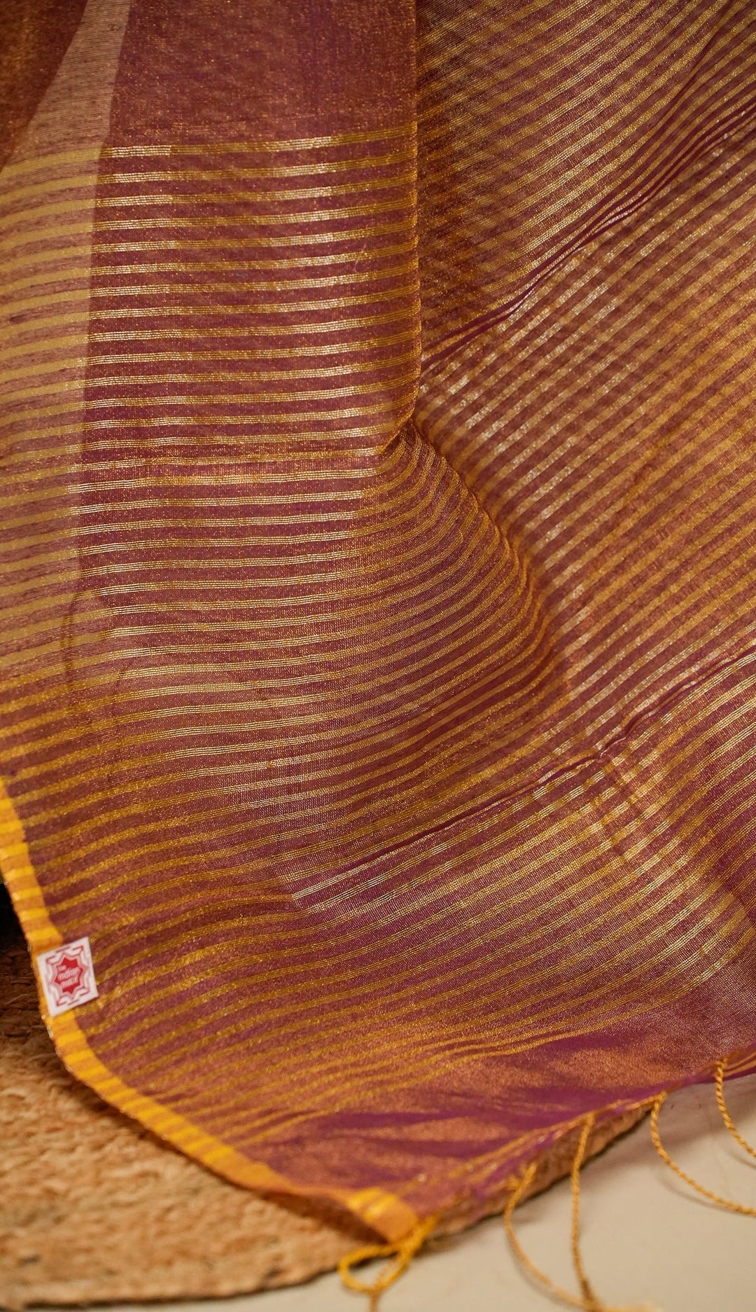 Mauve Tissue By Cotton Saree Mihira | SHOBITAM