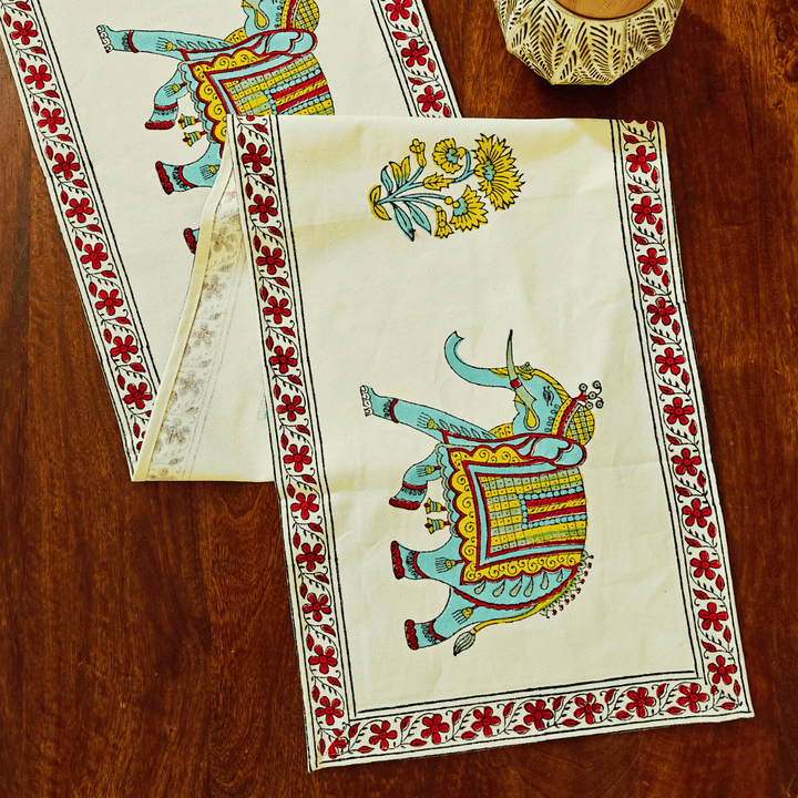Sawari Block Print Table Runner | SHOBITAM
