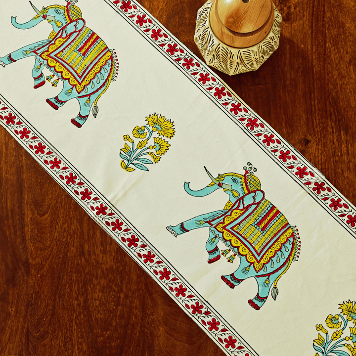 Sawari Block Print Table Runner | SHOBITAM