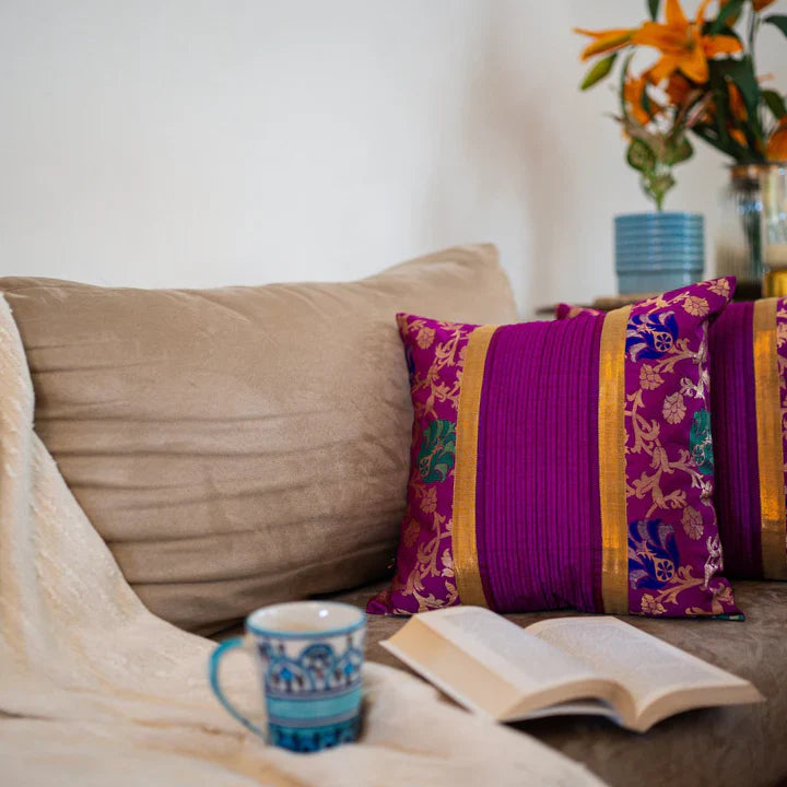 Jamun Cushion Cover, 16" x 16", Pack of 1