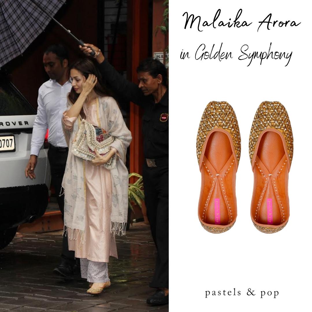 GOLDEN SYMPHONY Traditional Handcrafted Ethnic Mojaris for Women