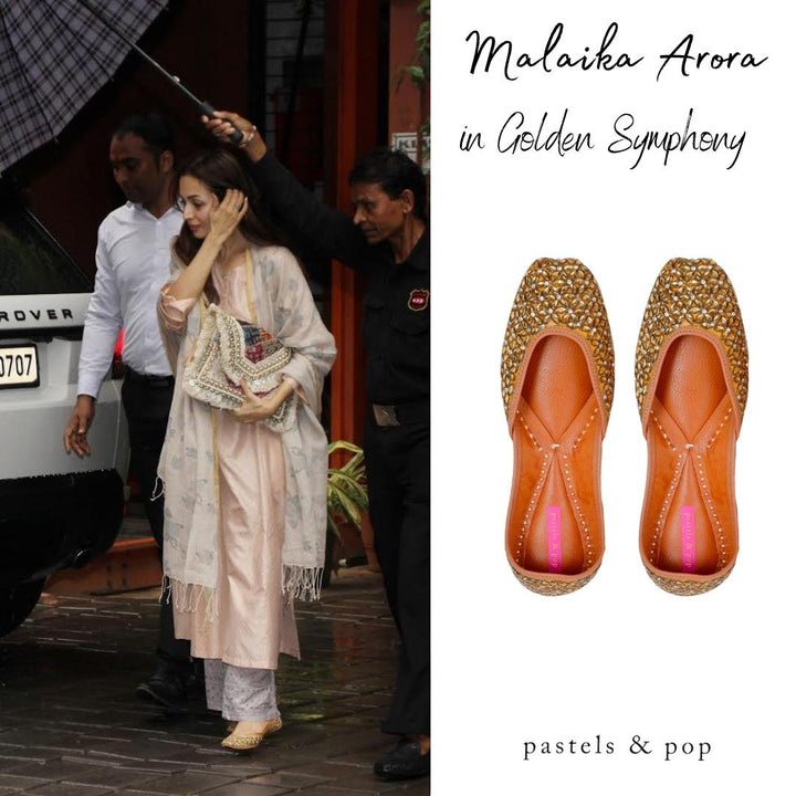GOLDEN SYMPHONY Traditional Handcrafted Ethnic Mojaris for Women