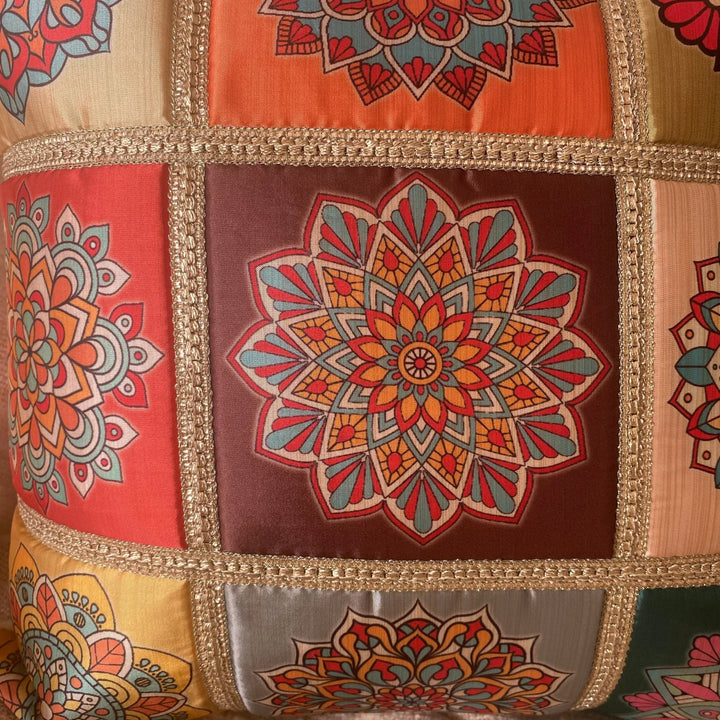 Mandala Auburn Cushion Covers, 16" x 16", Pack of 2