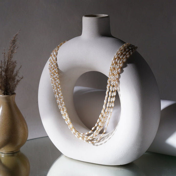 Layered Faux Pearl Neckpiece