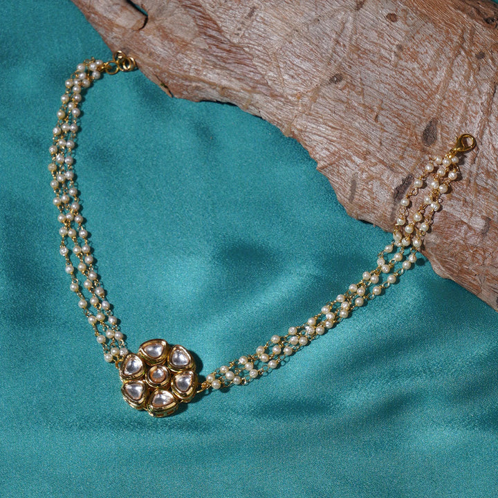 Kundan & Pearl Neckpiece | SHOBITAM