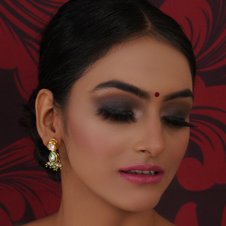 Dual Kundan Stone with Earrings | SHOBITAM
