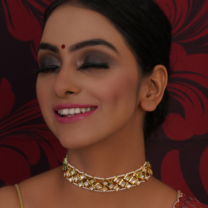 Kundan & Pearl Choker