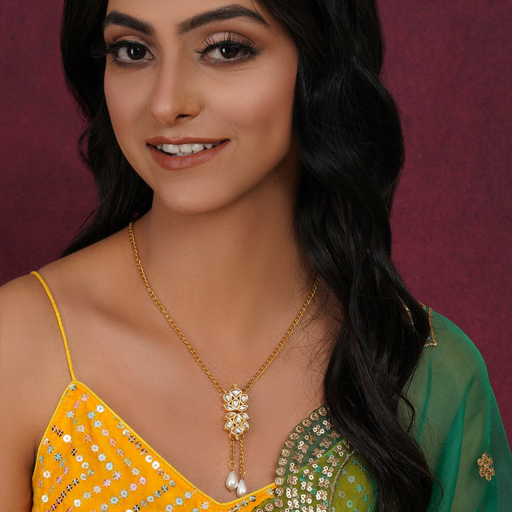 Long Kundan Neckpiece | SHOBITAM