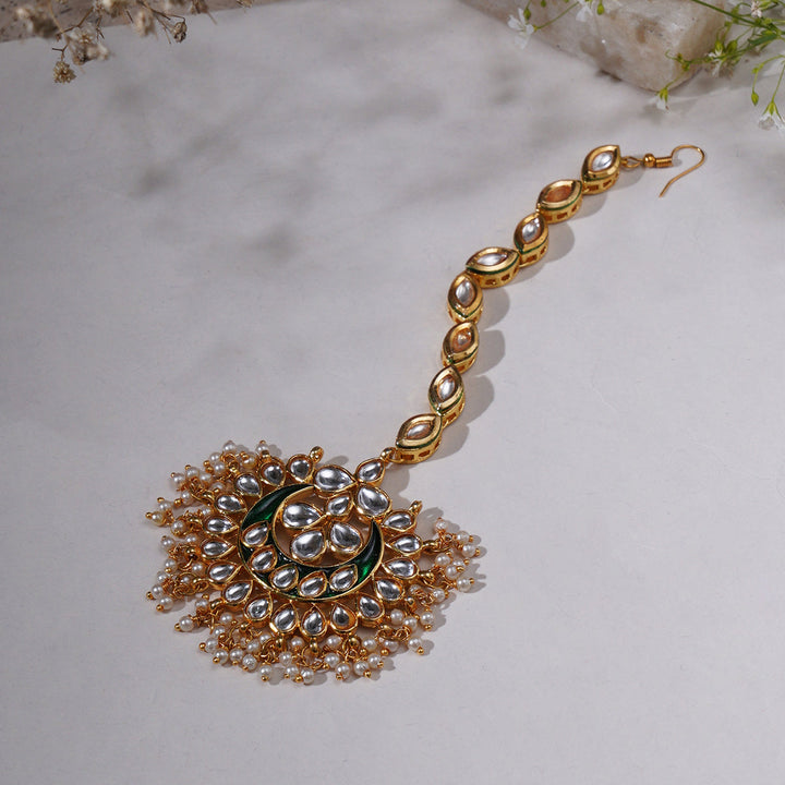 Women's Meenakari Kundan Maang Tikka | SHOBITAM