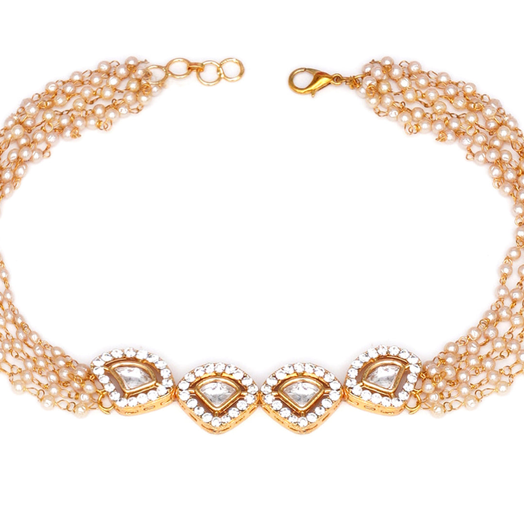 Kundan & Pearl Neckpiece | SHOBITAM