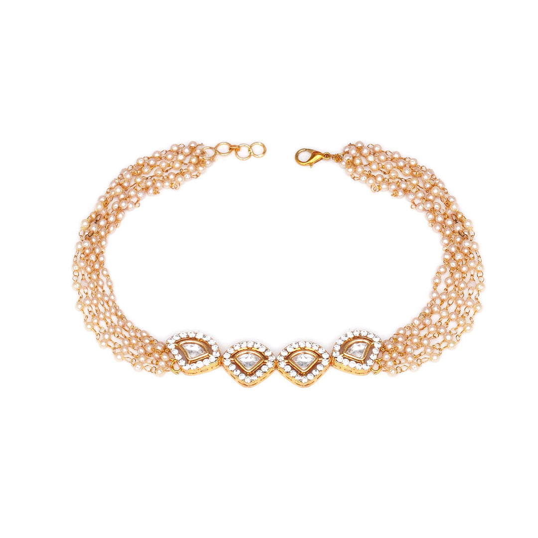 Kundan & Pearl Neckpiece | SHOBITAM