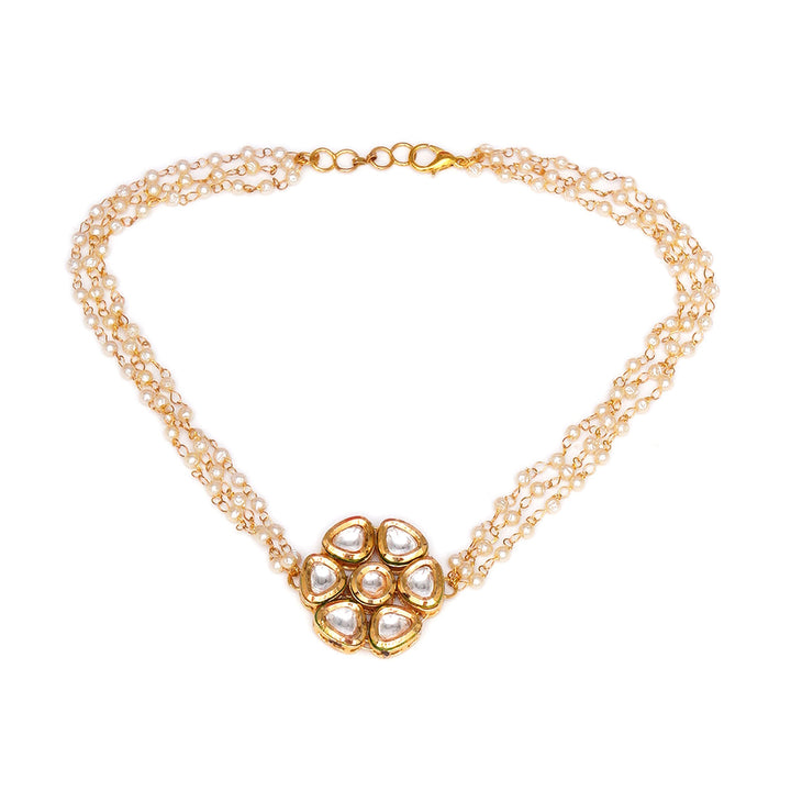 Kundan & Pearl Neckpiece | SHOBITAM