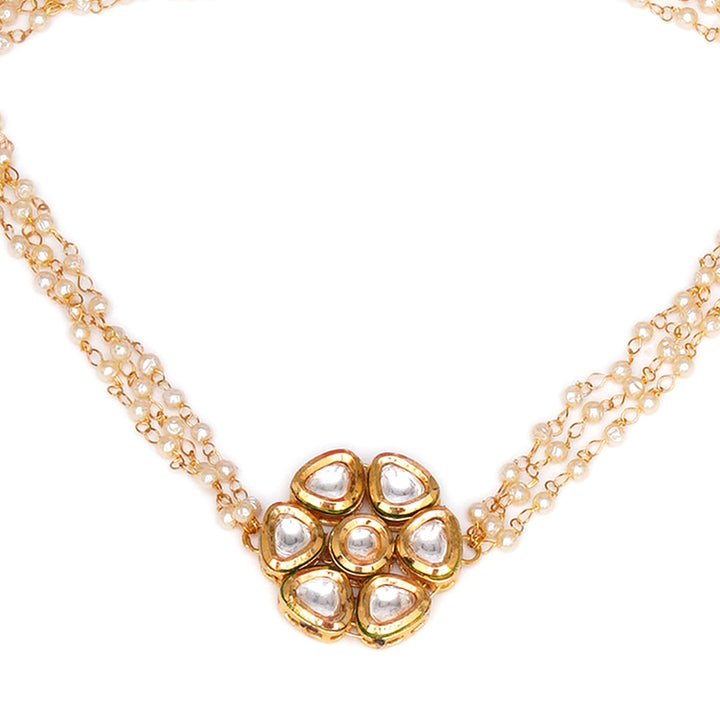 Kundan & Pearl Neckpiece | SHOBITAM