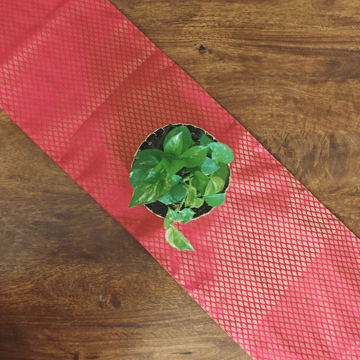 Mirage Scarlet Red Brocade Table Runner 12" x 72"