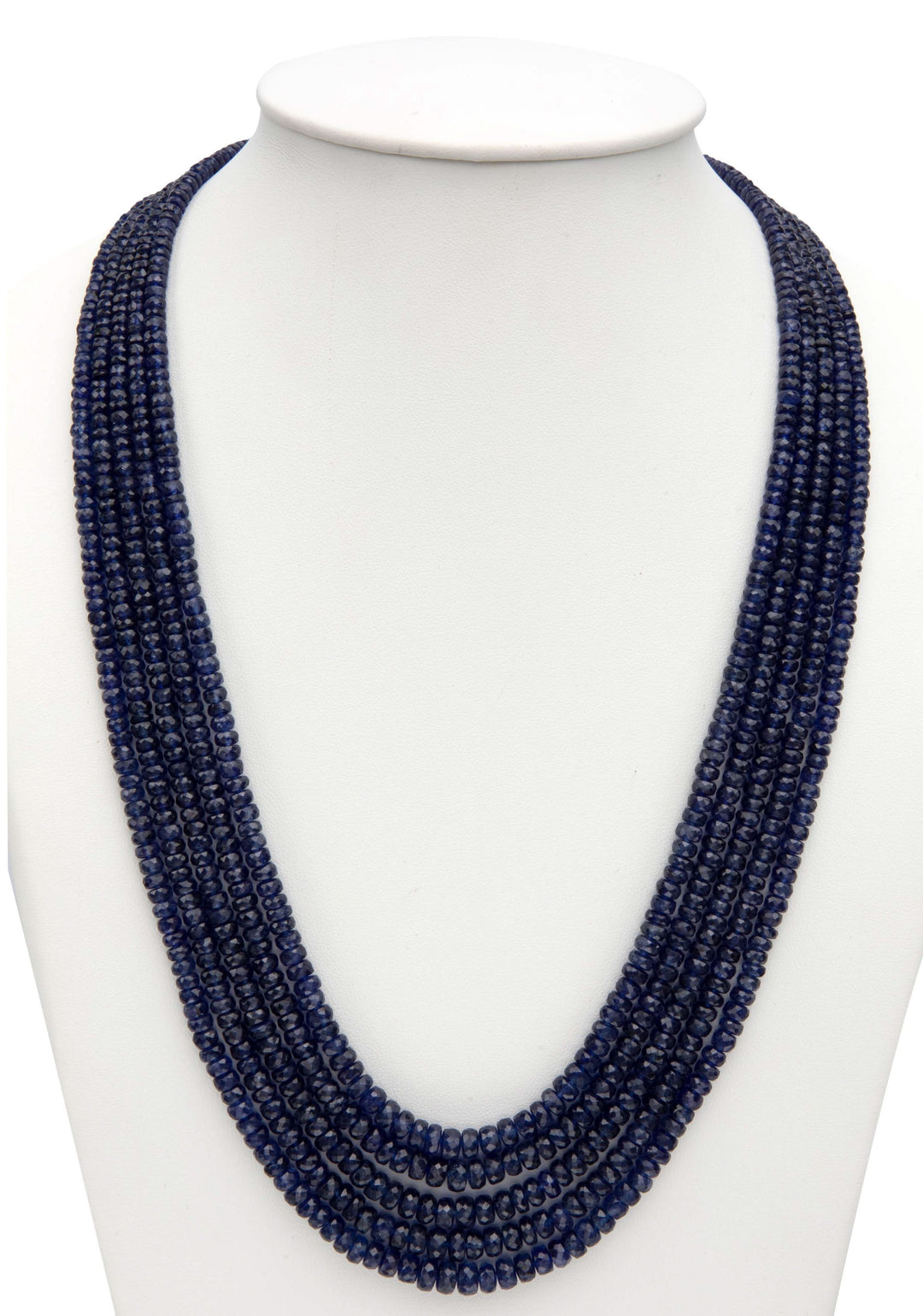 5 Strand Real Multifaceted Saphire Necklace ( Approx 500 Ct weight)