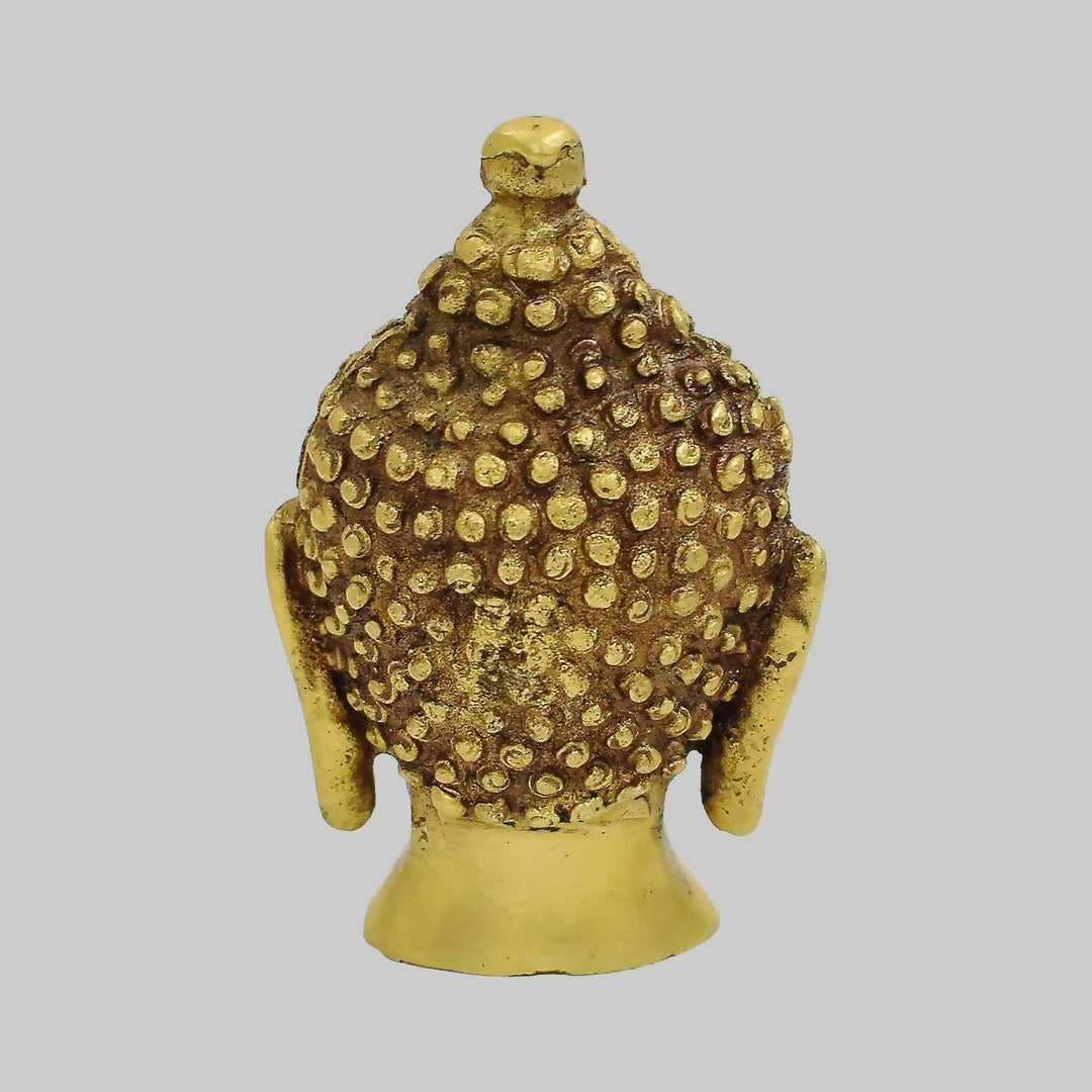 4" Brass Buddha Head Table Top | SHOBITAM