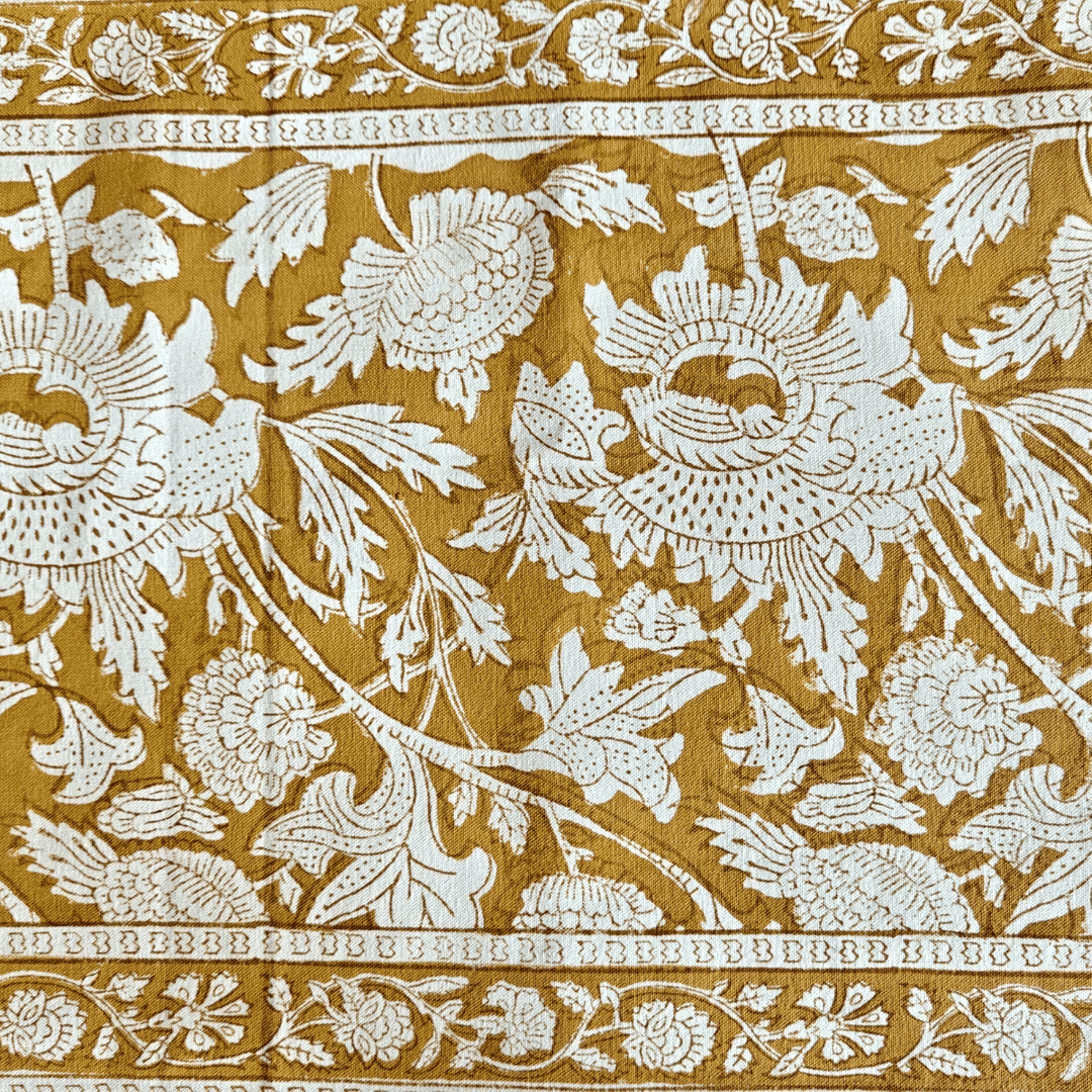 Nostalgic Mogra Block Print Runner | SHOBITAM