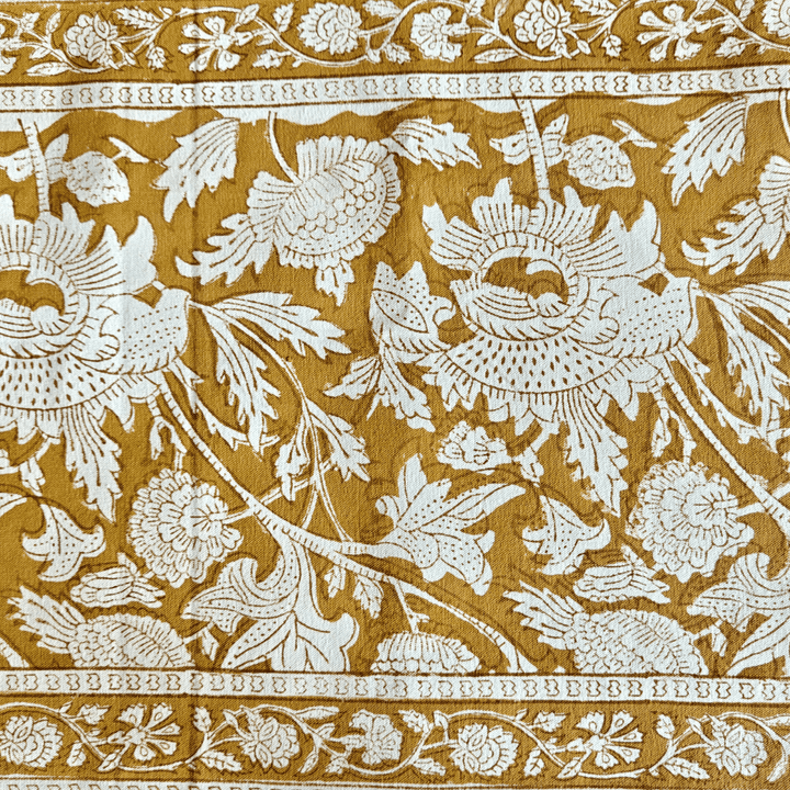 Nostalgic Mogra Block Print Runner | SHOBITAM