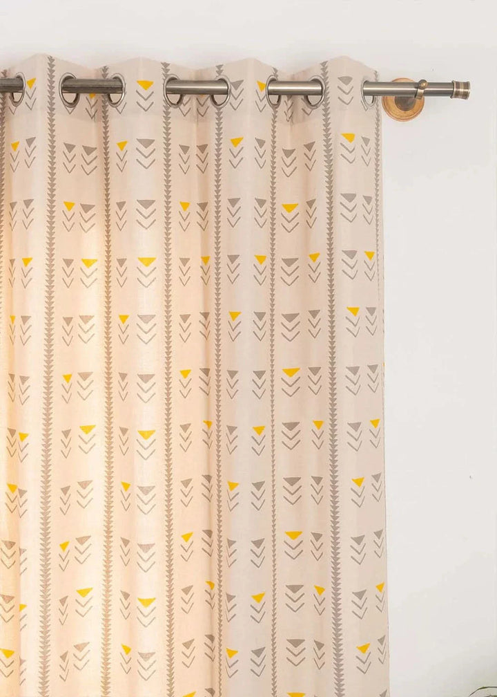 Malgudi 100% cotton ethnic curtain - Customizable for size, lining and headers