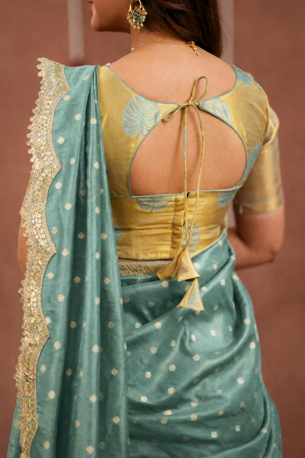Mandana Teal Halfsaree ( Set of 3 ) | SHOBITAM