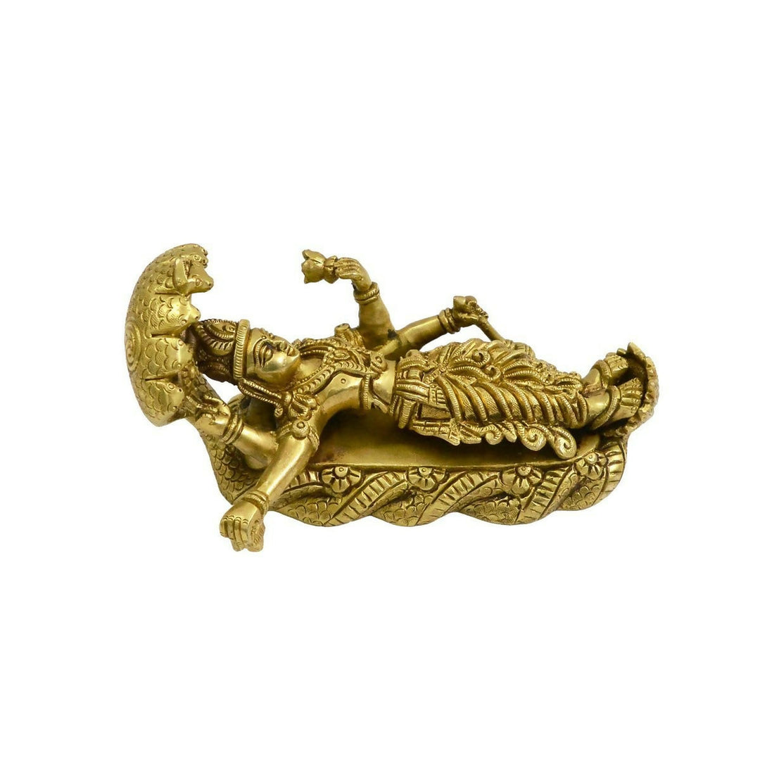Brass Vishnu Idol on Adishesha | SHOBITAM