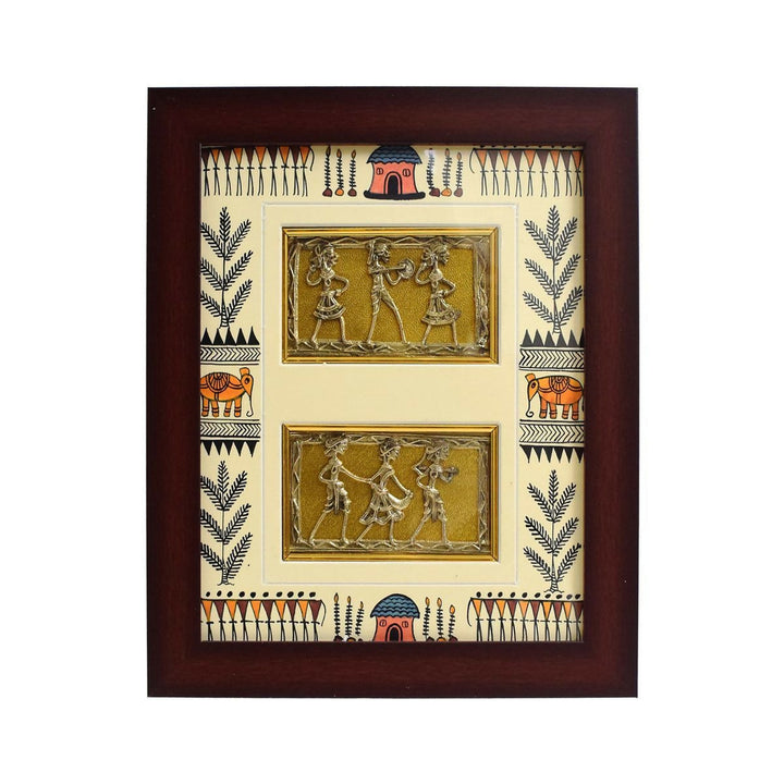 DHOKRA ART WALL HANGING FRAME 13*11*1 | SHOBITAM