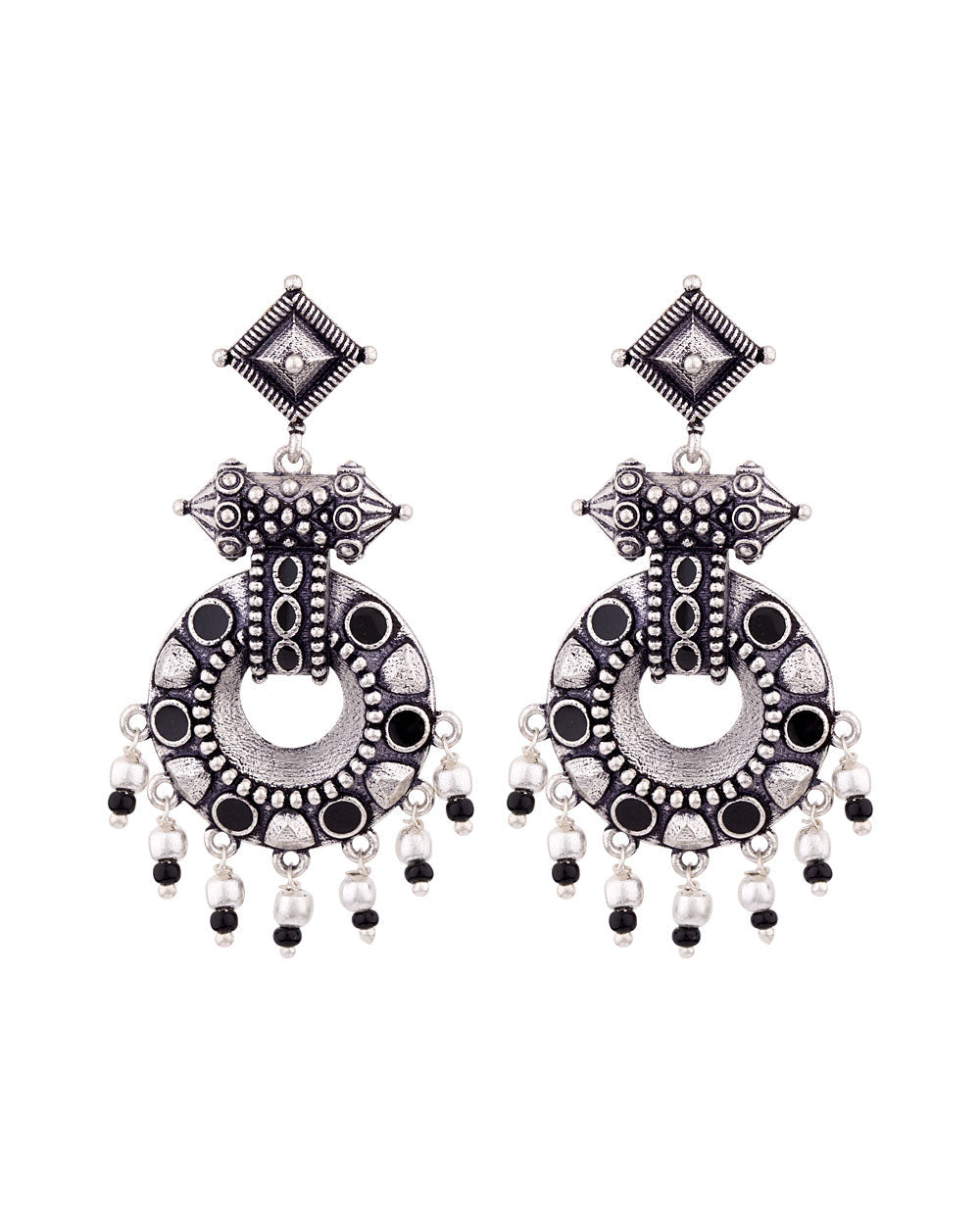 Nayantara Lightly Embellished Drop Earrings | SHOBITAM