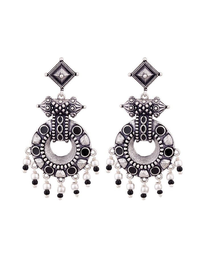 Nayantara Lightly Embellished Drop Earrings | SHOBITAM