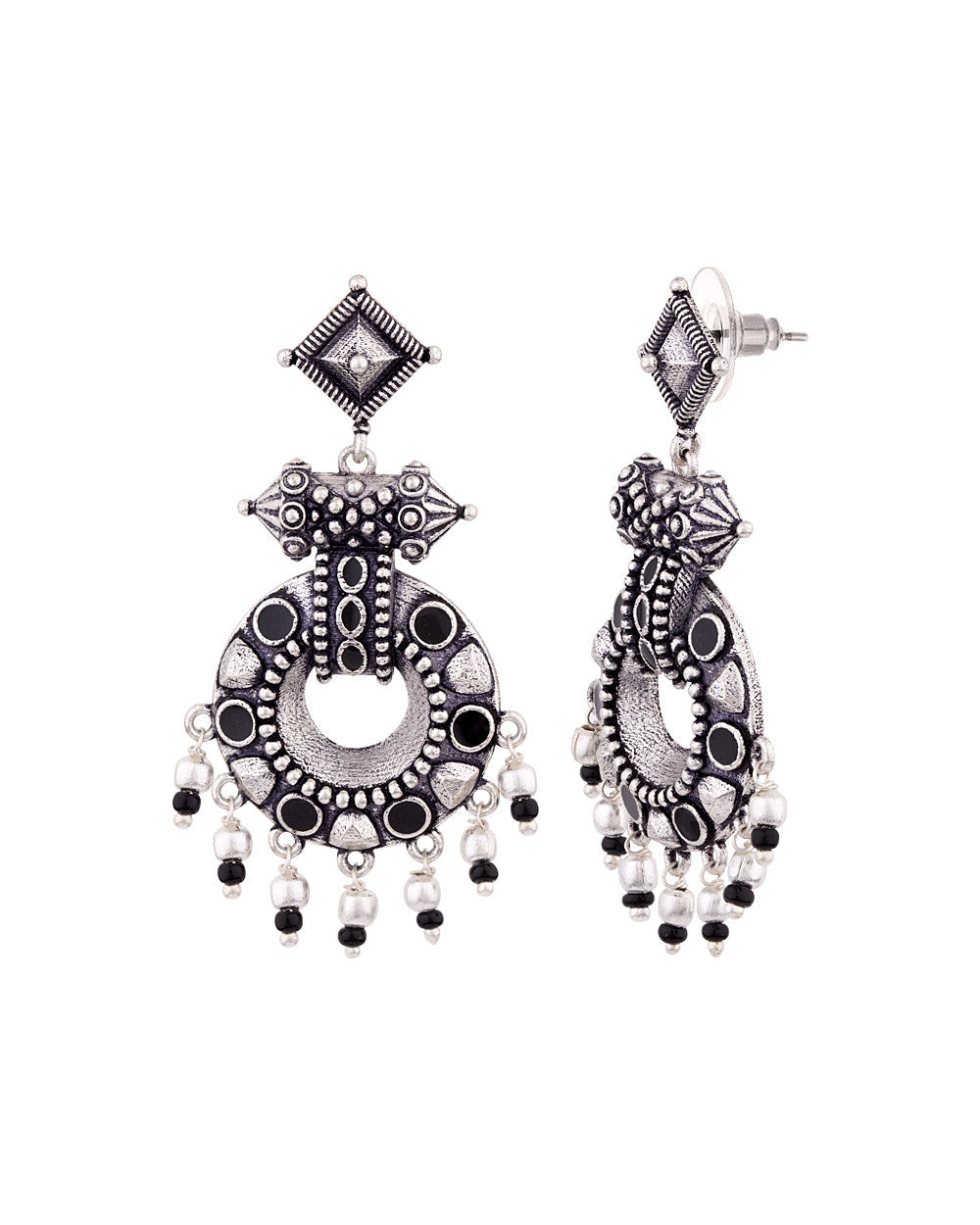 Nayantara Lightly Embellished Drop Earrings | SHOBITAM